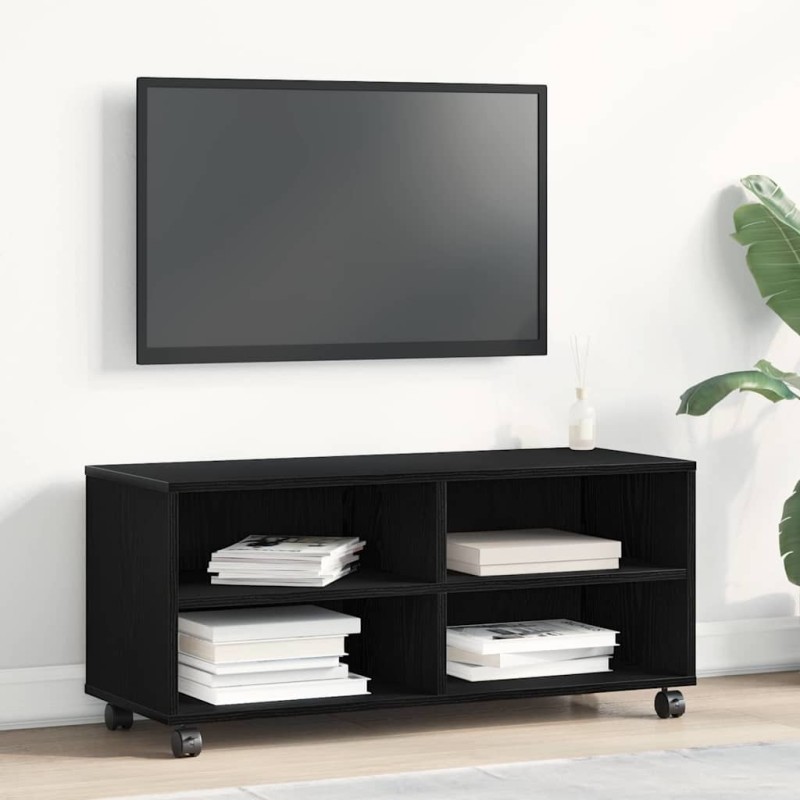 Meuble TV Noir 90 x 35 x 40,5 cm Bois d'ingénierie 614295614295