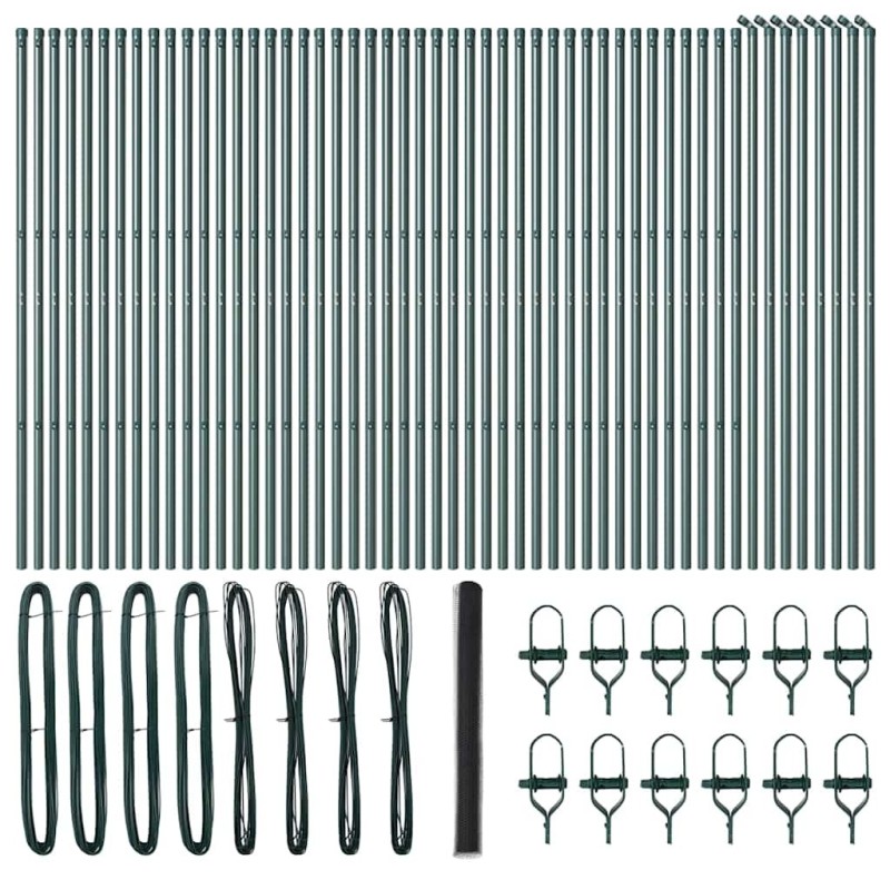 Fixation au sol hexagonale 100 x 1,5 m Acier recouvert de PVC 614297614297