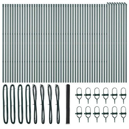 Fixation au sol hexagonale 100 x 1,5 m Acier recouvert de PVC 614297614297