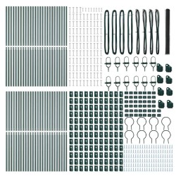 Fixation au sol hexagonale 100 x 1,5 m Acier recouvert de PVC 614297614297