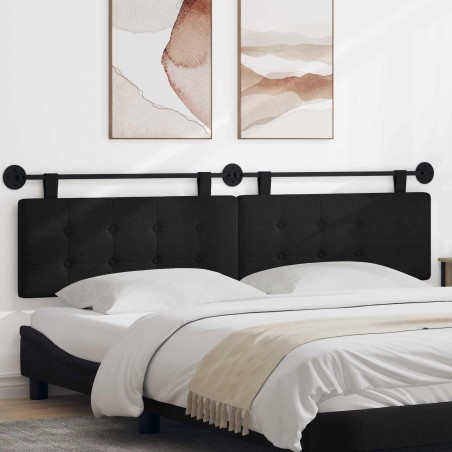 Tête de lit suspendue Noir Tissu 614302614302