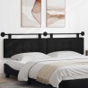 Tête de lit suspendue Noir Tissu 614302614302