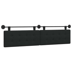 Tête de lit suspendue Noir Tissu 614302614302
