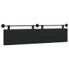 Tête de lit suspendue Noir Tissu 614302614302