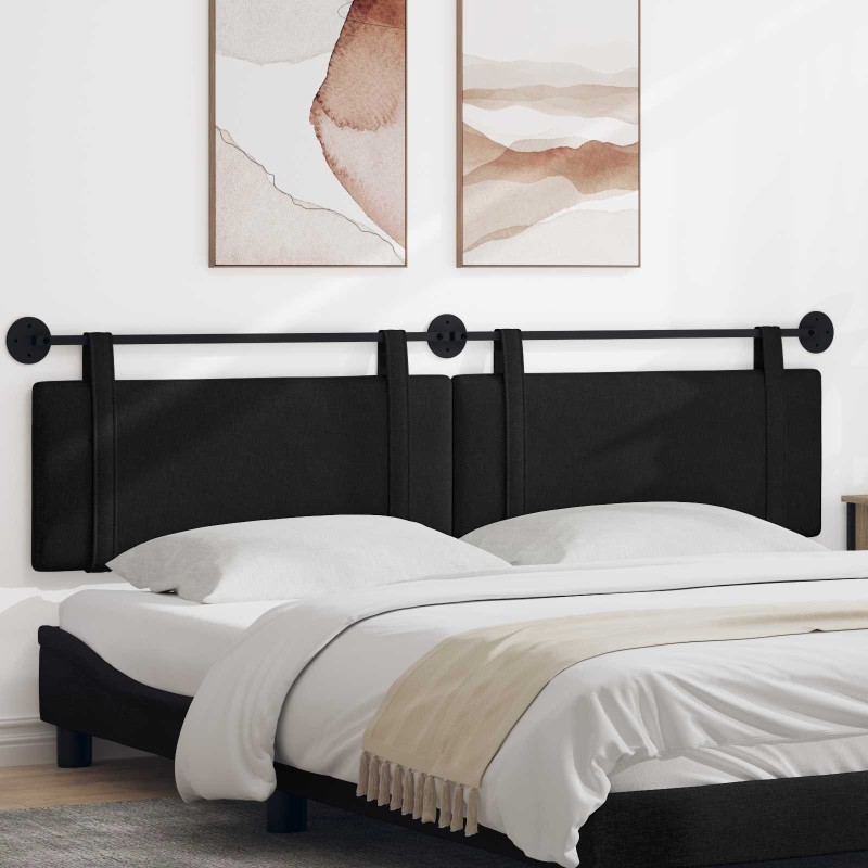 Tête de lit suspendue Noir Tissu 614303614303