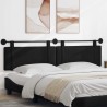 Tête de lit suspendue Noir Tissu 614303614303