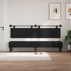 Tête de lit suspendue Noir Tissu 614303614303