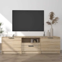 Meuble TV Chêne Sonoma 140x35x40 cm Bois d'ingénierie 614305614305