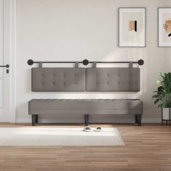 Tête de lit suspendue Avec lumière LED Taupe Tissu 614307614307