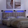 Tête de lit suspendue Avec lumière LED Taupe Tissu 614307614307
