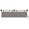 Tête de lit suspendue Avec lumière LED Taupe Tissu 614307614307
