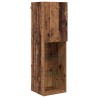 Unité murale de TV avec LED 4 pcs Bois ancien Bois d'ingénierie 614310614310