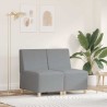 Unité de Sofa Modulaire Sans Accoudoirs 2 pcs Gris clair 614311614311