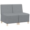 Unité de Sofa Modulaire Sans Accoudoirs 2 pcs Gris clair 614311614311