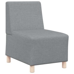 Unité de Sofa Modulaire Sans Accoudoirs 2 pcs Gris clair 614311614311