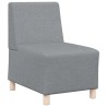 Unité de Sofa Modulaire Sans Accoudoirs 2 pcs Gris clair 614311614311