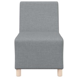 Unité de Sofa Modulaire Sans Accoudoirs 2 pcs Gris clair 614311614311