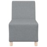 Unité de Sofa Modulaire Sans Accoudoirs 2 pcs Gris clair 614311614311