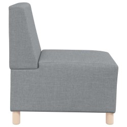Unité de Sofa Modulaire Sans Accoudoirs 2 pcs Gris clair 614311614311