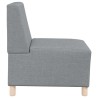 Unité de Sofa Modulaire Sans Accoudoirs 2 pcs Gris clair 614311614311