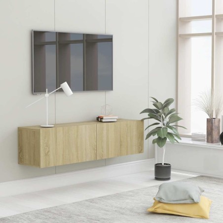 Meuble TV Chêne sonoma 120x30x30 cm Bois d’ingénierie 614319614319