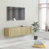 Meuble TV Chêne sonoma 120x30x30 cm Bois d’ingénierie 614319614319