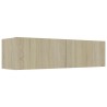 Meuble TV Chêne sonoma 120x30x30 cm Bois d’ingénierie 614319614319