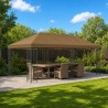 Gazebo avec murs latéraux 6 x 3 m Taupe Polyester et Acier 190 614322614322
