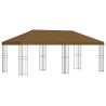 Gazebo avec murs latéraux 6 x 3 m Taupe Polyester et Acier 190 614322614322