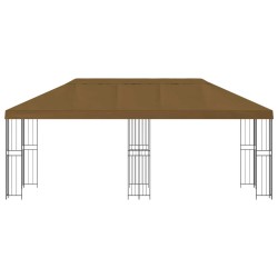 Gazebo avec murs latéraux 6 x 3 m Taupe Polyester et Acier 190 614322614322