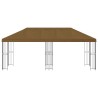 Gazebo avec murs latéraux 6 x 3 m Taupe Polyester et Acier 190 614322614322