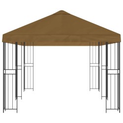 Gazebo avec murs latéraux 6 x 3 m Taupe Polyester et Acier 190 614322614322