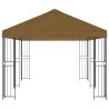 Gazebo avec murs latéraux 6 x 3 m Taupe Polyester et Acier 190 614322614322