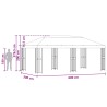 Gazebo avec murs latéraux 6 x 3 m Taupe Polyester et Acier 190 614322614322