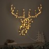 Traîneau tiré par un renne avec 140 LED Blanc chaud Rotin 614323614323