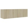 Meuble TV Chêne sonoma 100x30x30 cm Bois d’ingénierie 614324614324