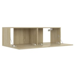 Meuble TV Chêne sonoma 100x30x30 cm Bois d’ingénierie 614324614324