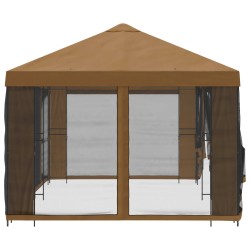 Gazebo avec murs latéraux 6 x 3 m Beige Polyester et Acier 190 614325614325