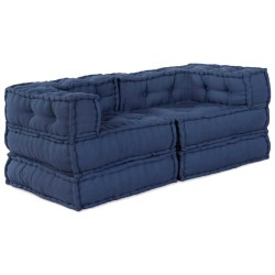 Unité de canapé modulaire 2 pcs Indigo 140 x 70 x 56 cm Tissu 614331614331
