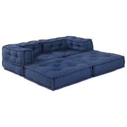 Unité de canapé modulaire 2 pcs Indigo 140 x 70 x 56 cm Tissu 614331614331