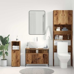 Meuble de Lavabo de Salle de Bain Bois ancien 80 x 30 x 60 cm 614335614335