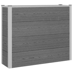 Jardinière surélevée Gris 100 x 30 x 82 cm WPC et Aluminium 614341614341