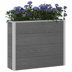 Jardinière surélevée Gris 100 x 30 x 82 cm WPC et Aluminium 614341614341