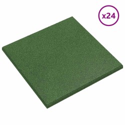 Dalles de Protection Anti-Chute 24 pcs Vert 50 x 50 cm 614342614342