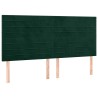Tête de lit Vert foncé 200x5x118/128 cm Velours 614345614345