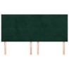 Tête de lit Vert foncé 200x5x118/128 cm Velours 614345614345