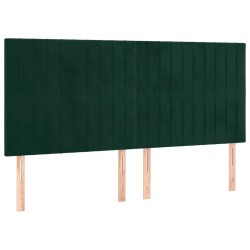Tête de lit Vert foncé 160x5x118/128 cm Velours 614346614346