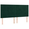 Tête de lit Vert foncé 160x5x118/128 cm Velours 614346614346
