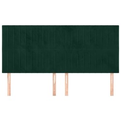 Tête de lit Vert foncé 160x5x118/128 cm Velours 614346614346