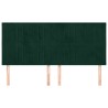 Tête de lit Vert foncé 160x5x118/128 cm Velours 614346614346